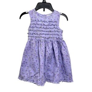 Laura Ashley | Vintage Baby Girls Purple Cottage Ruffle Dress with Pants 18M
